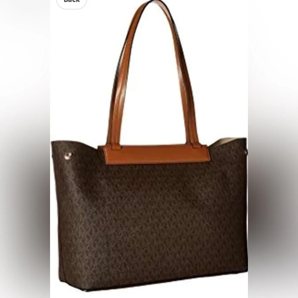 Michael Kors Meredith Medium Logo and Leather Tote Bag SEE DESCRIPTION - Picture 2 of 15